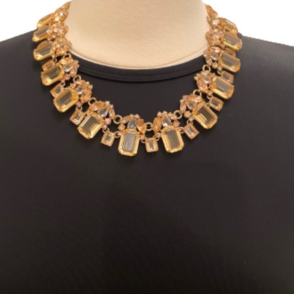 J Crew Cluster Drop Stone Necklace - Picture 6 of 13